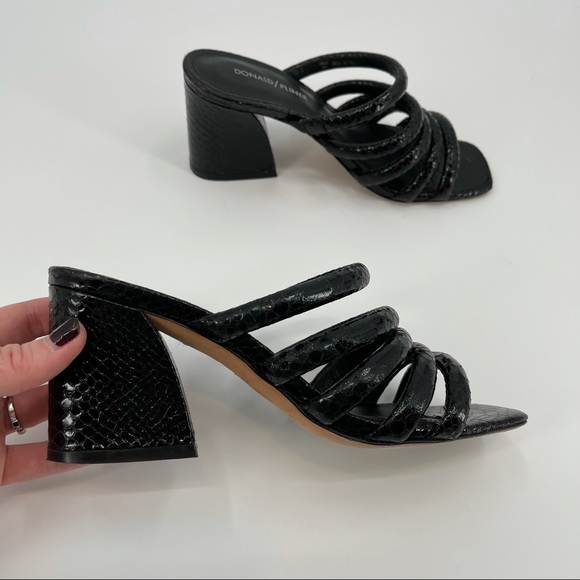 Donald Pliner Wes Block Heel Mule Black Size 7 - Picture 7 of 15